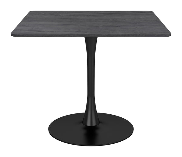 Zuo Modern Molly MDF, Steel Modern Commercial Grade Dining Table Black MDF, Steel