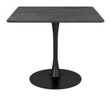 Zuo Modern Molly MDF, Steel Modern Commercial Grade Dining Table Black MDF, Steel