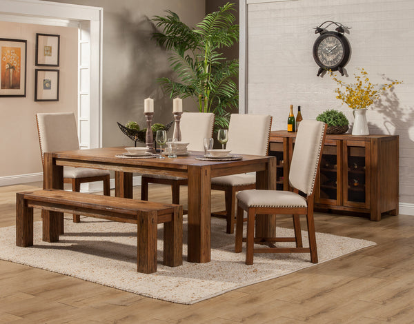 Alpine Furniture Shasta Multifunction Sideboard & Console, Salvaged Natural ORI-913-04 Salvaged Natural Plantation Mahogany Solids & Veneer 58 x 20 x 34