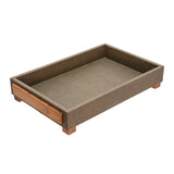 Sagebrook Home Contemporary Set of 2 -  Wood 16/18" Tray W/ Legs, Green 15453-03 Green Mdf