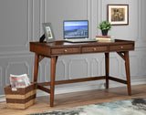 Alpine Furniture Flynn Large Desk, Walnut 966WAL-66 Walnut Mahogany Solids & Okoume Veneer 52 x 24 x 30.5