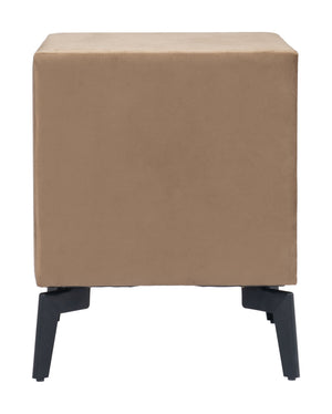 Zuo Modern Montana 100% Polyester, MDF, Plywood, Steel Modern Side Table Brown 100% Polyester, MDF, Plywood, Steel