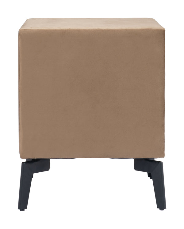 Zuo Modern Montana 100% Polyester, MDF, Plywood, Steel Modern Side Table Brown 100% Polyester, MDF, Plywood, Steel