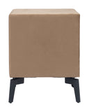 Zuo Modern Montana 100% Polyester, MDF, Plywood, Steel Modern Side Table Brown 100% Polyester, MDF, Plywood, Steel