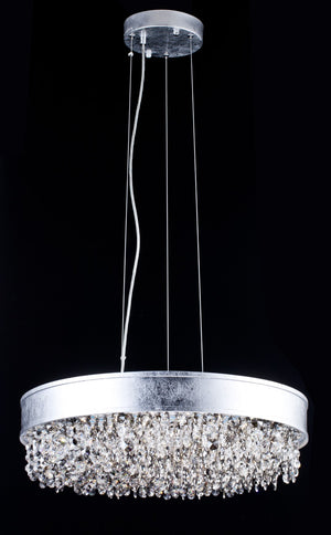 Bethel Chrome LED Chandelier in Metal & Crystal