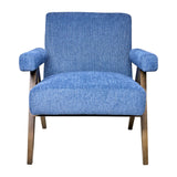 Sagebrook Home Contemporary Wood - Scandinavian Accent Chair - Navy Blue 17051-02 Blue Non-woven Fabric