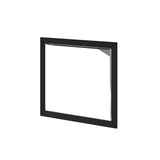 Alpine Furniture Flynn Mid Century Modern Mirror, Black 966BLK-06 Black Mahogany Solids & Okoume Veneer 42 x 1 x 37