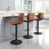 Zuo Modern Seth 100% Polyurethane, Plywood, Steel Modern Commercial Grade Barstool Vintage Brown, Dark Bronze 100% Polyurethane, Plywood, Steel