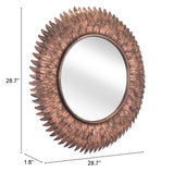 Zuo Modern Rhoda Steel, MDF, Glass Modern Commercial Grade Mirror Copper Steel, MDF, Glass