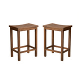 Christopher Knight Home® Amantani Outdoor Mahogany Brown Finish Acacia Wood Counter Stool - Set of 2