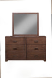 Alpine Furniture Savannah Mirror, Pecan 1100-06 Pecan Plantation Mahogany Solids & Okoume Veneer 42 x 1.5 x 37