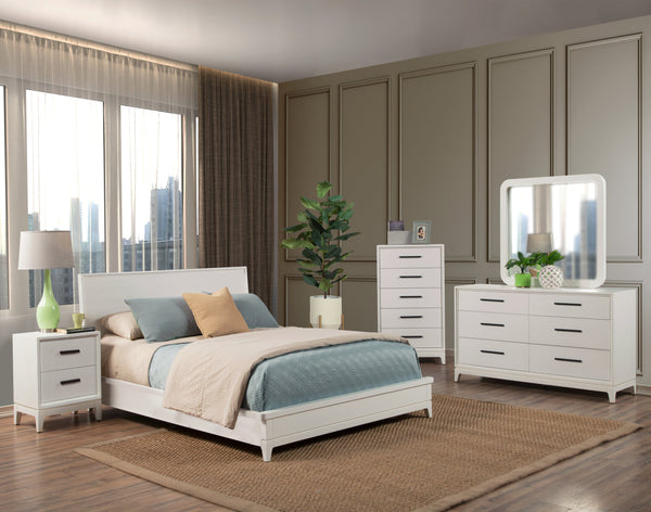 Nova Dresser in Chalk White - Luxurious Mahogany with Felt-Lined Drawers & Smooth Glides