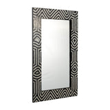 Sagebrook Home Contemporary Mosaic 24x36 Modern Tiled Rect Mirror Blk/wht 17389 Black/white 