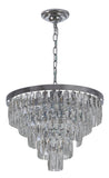 Bethel Chrome Chandelier in Metal & Crystal