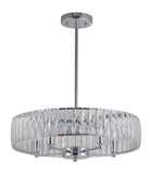 Bethel Chrome Chandelier in Metal & Crystal