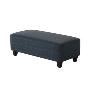 Fusion 100-C Transitional Cocktail Ottoman 100-C Theron Indigo 49" Wide Cocktail Ottoman