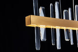 Bethel Gold LED Chandelier in Stainless Steel & Crystal