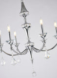 Bethel Chrome Chandelier in Iron & Crystal