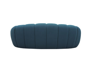 VIG Furniture Divani Casa Yolonda - Modern Curved Dark Teal Fabric Loveseat VGEV2126C-LOVE-C-15
