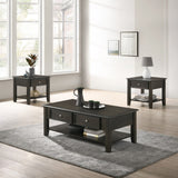 New Classic Furniture Evander Coffee Table With Drawer Two Tone Creme/Brown T381F-10