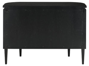 Briallen Black Demi-Lune Cabinet with Antique Brass Pulls, Soft Close Hinges & Adjustable Shelves