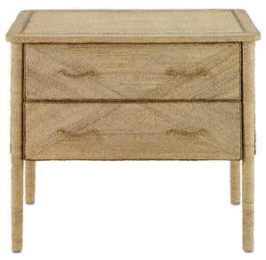 Kaipo Two-Drawer Chest - Nautical-Inspired Artistry with Handcrafted Abaca Rope & Durable Design