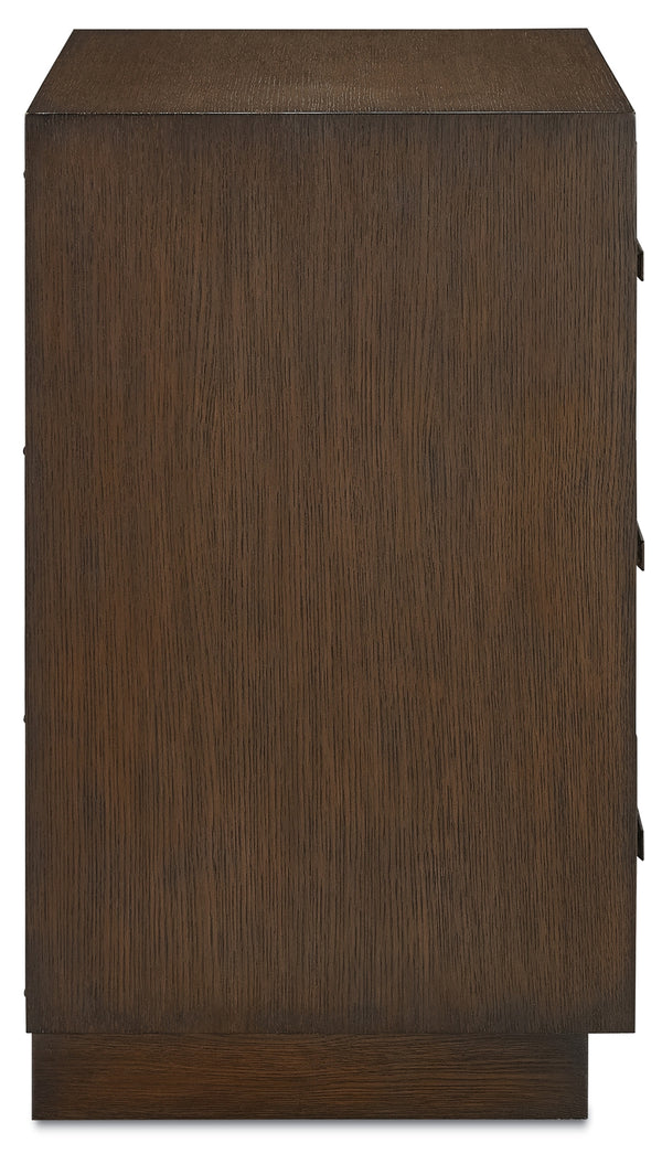 Morombe Chest - Elegant Distressed Cocoa Finish with Soft Close Drawers & Adjustable Glides