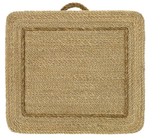 Kaipo Nightstand - Nautical-Inspired Handcrafted Abaca Rope Design with Two Ball Bearing Drawers