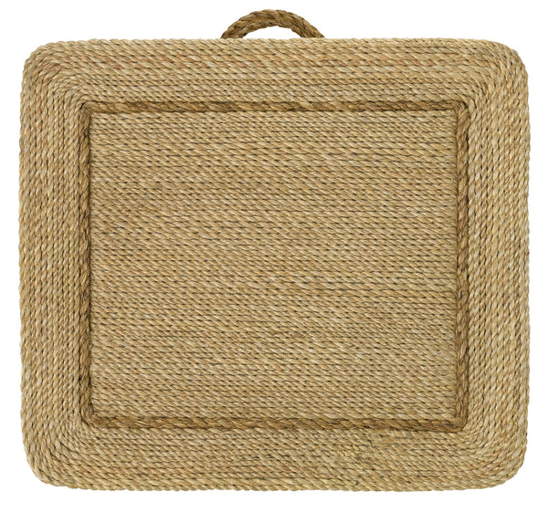 Kaipo Nightstand - Nautical-Inspired Handcrafted Abaca Rope Design with Two Ball Bearing Drawers