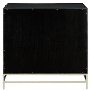 Marcel Chest - Chic Navy Lacquered Linen Design with Soft Close Drawers & Polished Nickel Accents