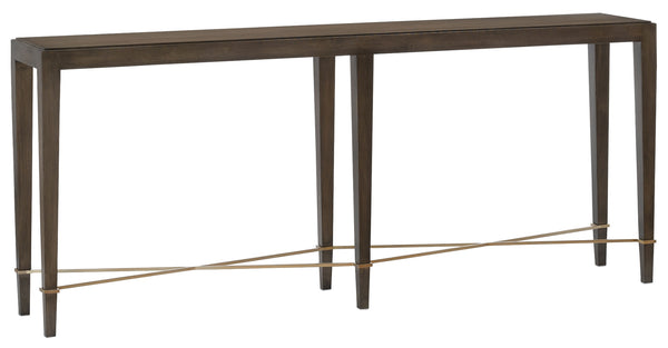 Verona Chanterelle Console Table – Elegant Mahogany Design with Champagne Accents for Modern Homes