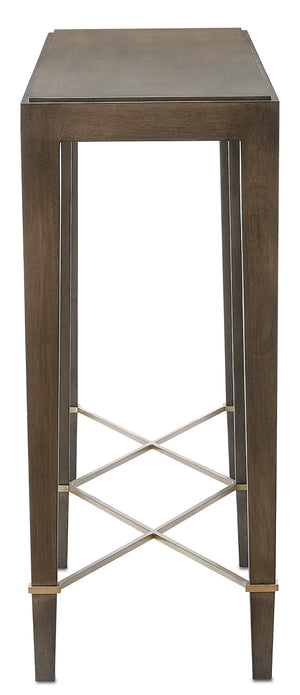 Verona Chanterelle Console Table – Elegant Mahogany Design with Champagne Accents for Modern Homes