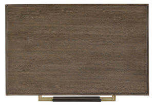 Verona Chanterelle Nightstand - Elegant Mahogany Design with Soft Close Drawers and Chic Champagne Accents