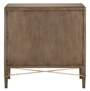 Verona Chanterelle Chest - Elegant Mahogany Storage with Soft Close Drawers & Stylish Champagne Accents