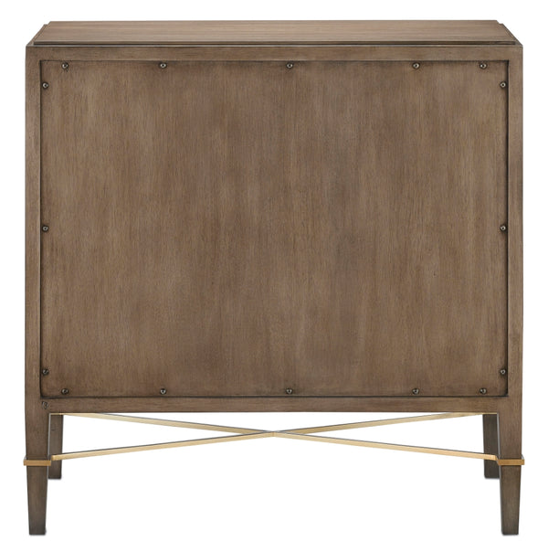 Verona Chanterelle Chest - Elegant Mahogany Storage with Soft Close Drawers & Stylish Champagne Accents