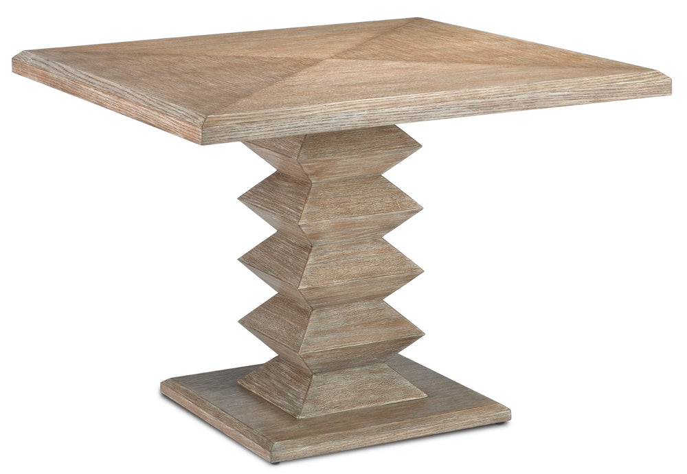 Sayan Pepper Dining Table - Light Pepper Finish, Oak Wood, Modern Design, Adjustable Glides Included!