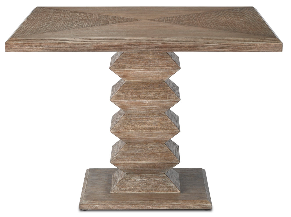 Sayan Pepper Dining Table - Light Pepper Finish, Oak Wood, Modern Design, Adjustable Glides Included!