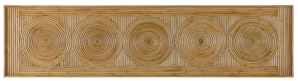 Silang Console Table - Handmade Rattan Beauty with Geometric Design and Glass Top for Stylish Spaces