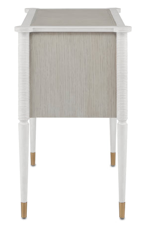 Aster Nightstand - Elegant Mahogany & Oak Design with Soft Close Drawers and Antique Brass Accents