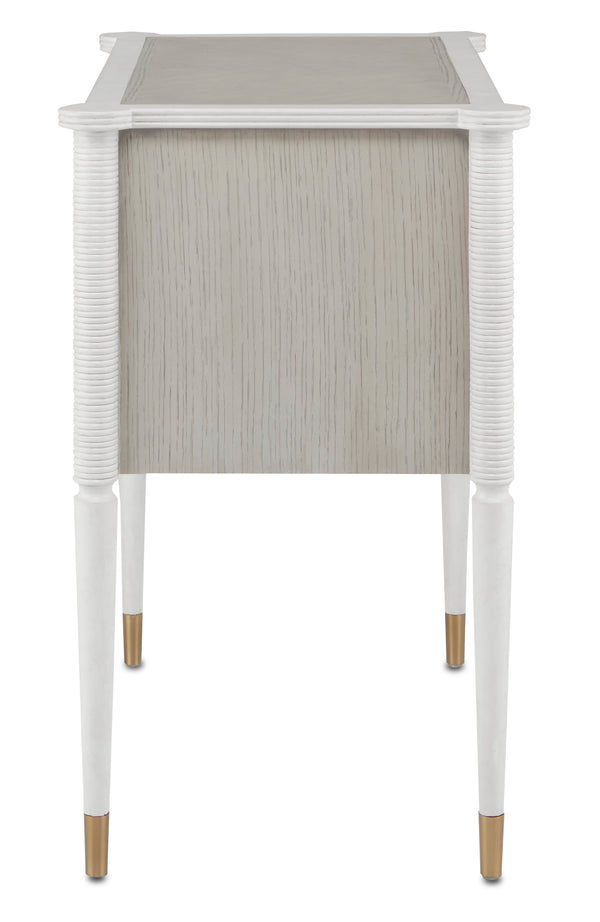 Aster Nightstand - Elegant Mahogany & Oak Design with Soft Close Drawers and Antique Brass Accents