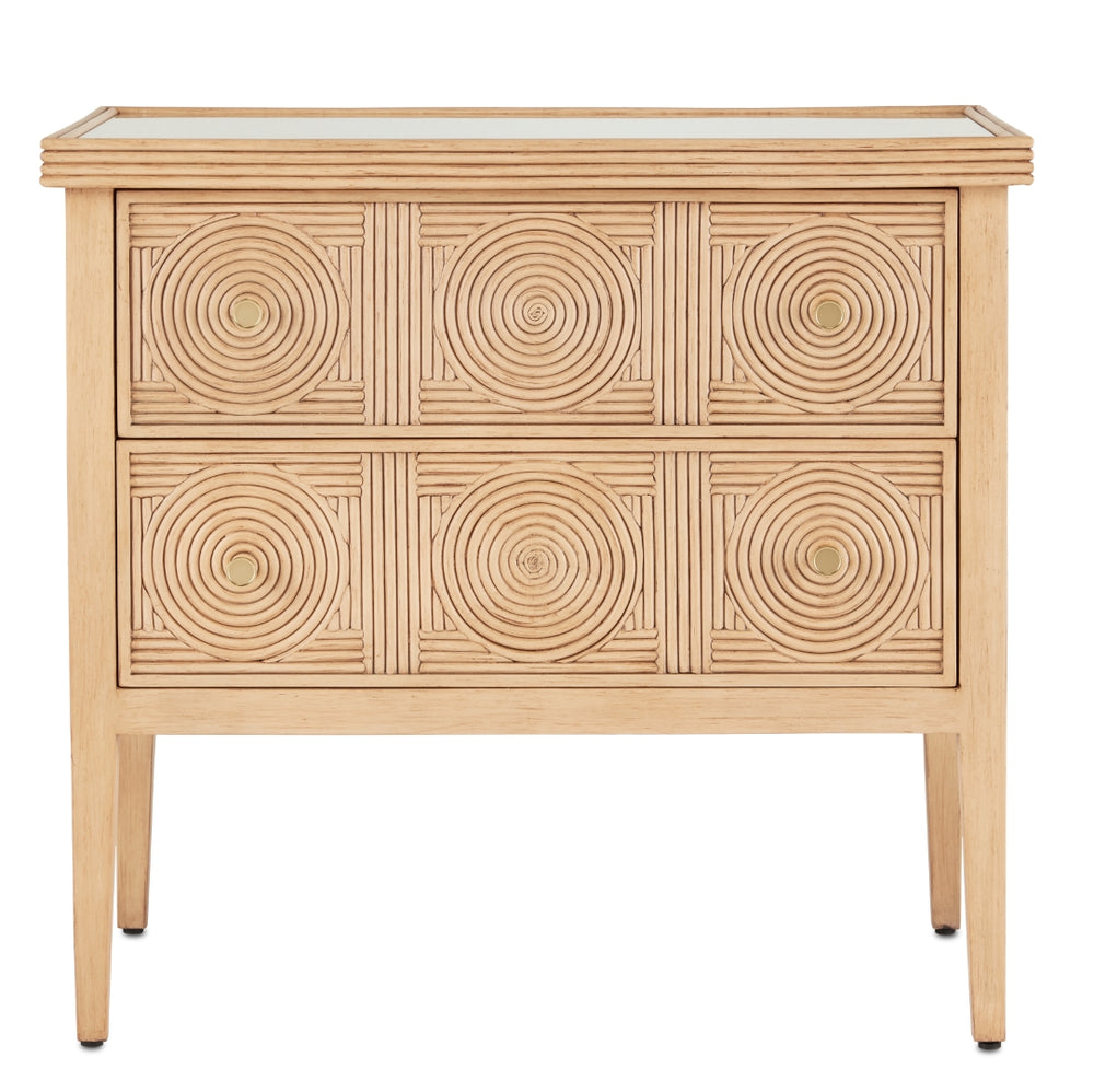 Santos Chest - Elegant Handcrafted Mahogany Storage with Rattan Pattern & Soft Close Drawers