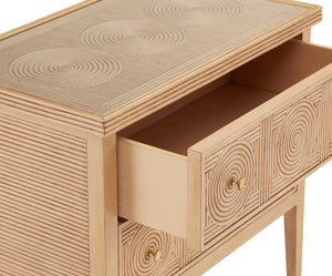 Santos Chest - Elegant Handcrafted Mahogany Storage with Rattan Pattern & Soft Close Drawers