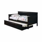 Traditional Day Bed with Trundle Black