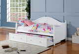 Traditional Daybed with Trundle White