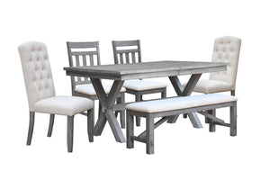 Vilo Home Shelter Cove 6 Piece Dining Set Mix VH3000-6PC-2W2F1B VH3000-6PC-2W2F1B