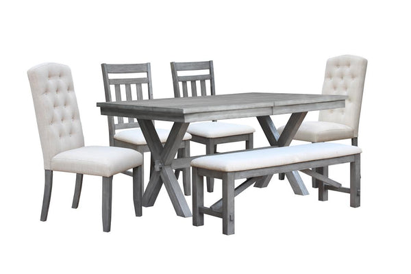 Vilo Home Shelter Cove 6 Piece Dining Set Mix VH3000-6PC-2W2F1B VH3000-6PC-2W2F1B