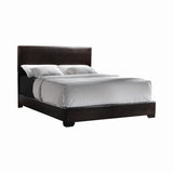 Conner Contemporary Upholstered Panel Bed Black