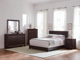 Dorian Contemporary Upholstered Bed Brown