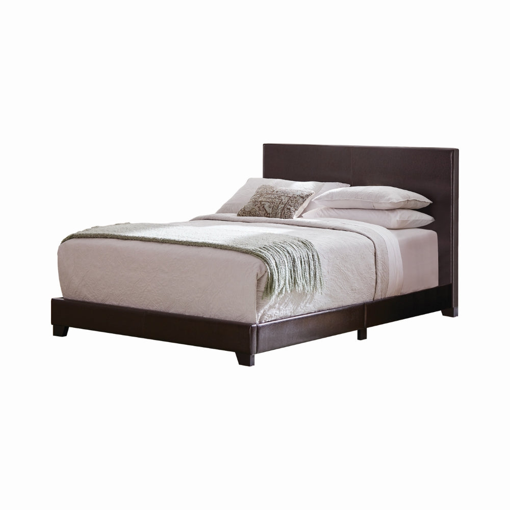 Dorian Contemporary Upholstered Bed Frame - Sleek Leatherette Design with Tapered Legs for Luxury