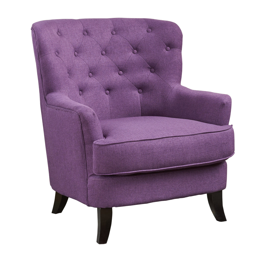 Anikki Tufted Purple Fabric Club Chair Noble House
